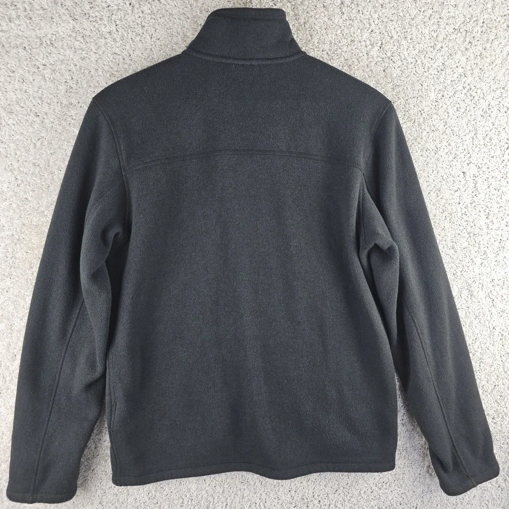 The North Face Sweater Fleece Jacket Black Full Zip Outdoor Midweight Sz Medium